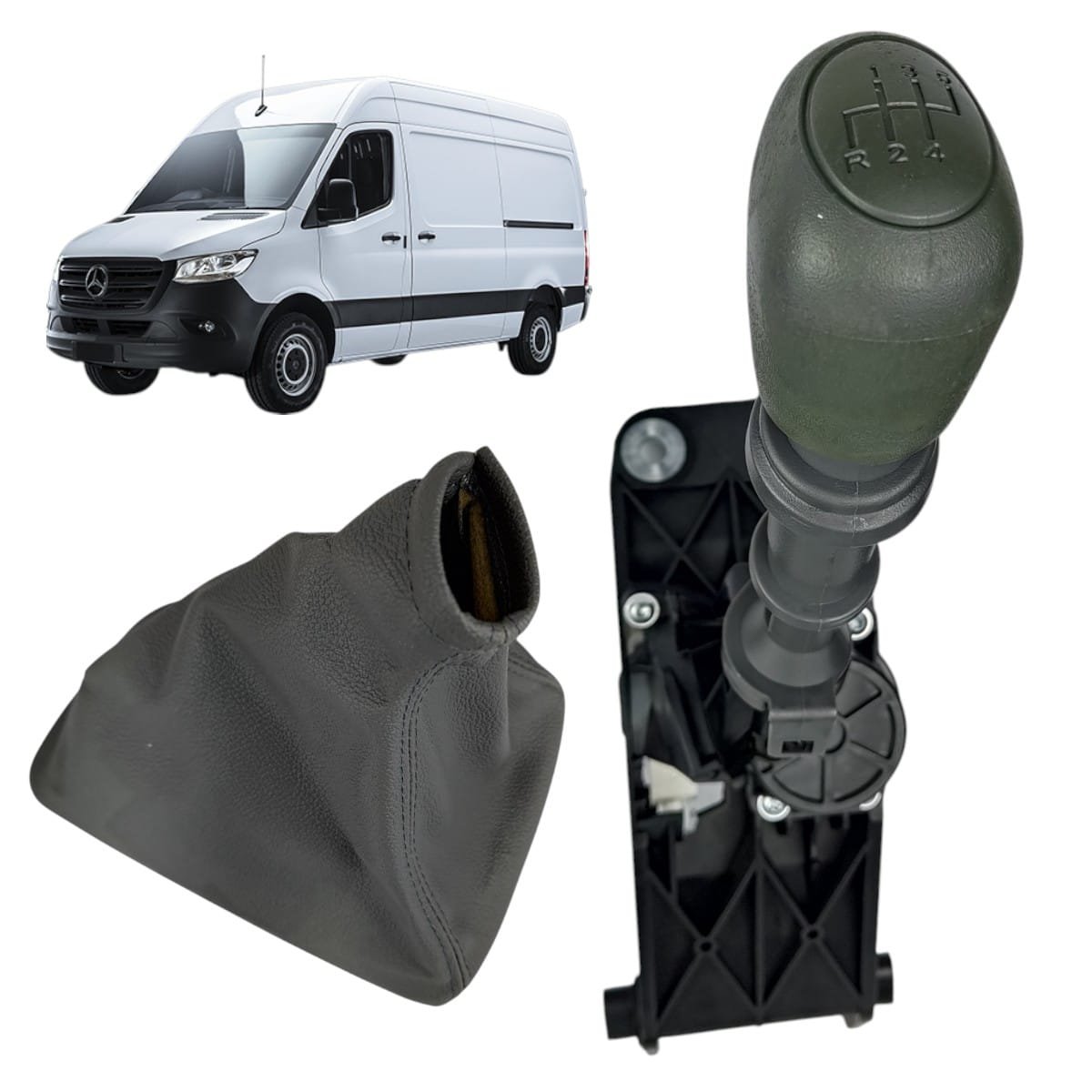 668ee30b0270c0ea2d471e20e17be37e.jpg Alavanca Do Cambio C/Cupula (Manopla Conjugada) Mercedes Sprinter 311/313/413 Sp050 - Imagem 1