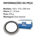 Retentor Cubo Tras c/ABS MB Axor Actros Atego MAN 0159974947 - Imagem 2